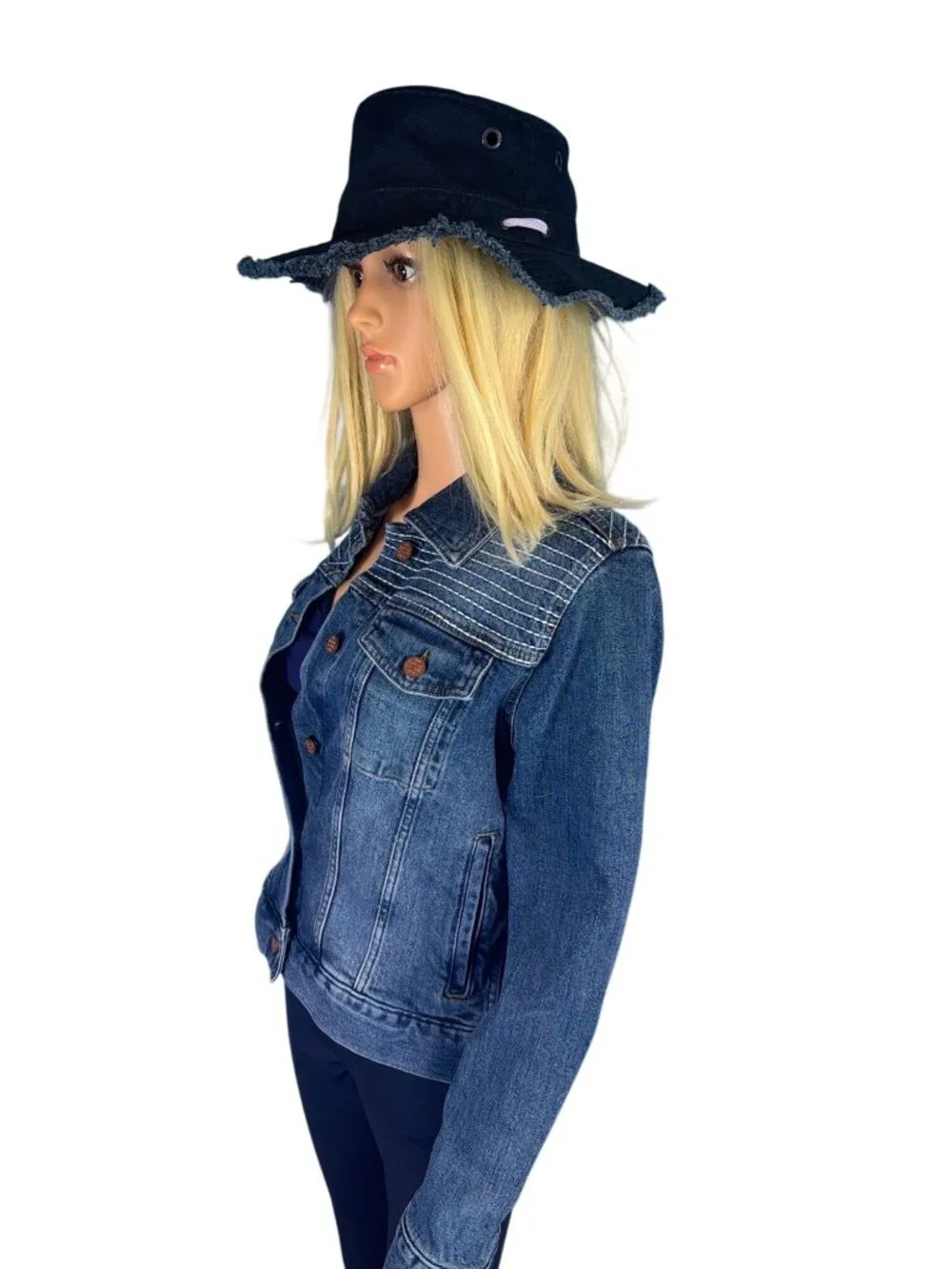 Tilley T3 Vintage Fringe Wanderer Hat MSRP$110 Navy Blue Small